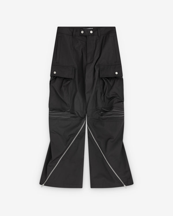 FFFPostalservice - Men's Articulated Knee Dart Cargo Trousers - (Black)