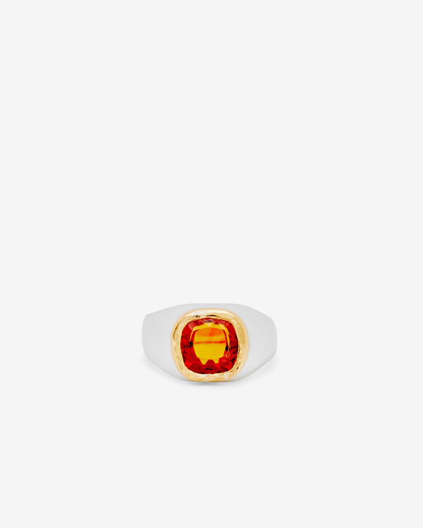 Frederick Grove - Cushion Madeira Citrine Ring - (Sterling SIlver, Yellow Gold)