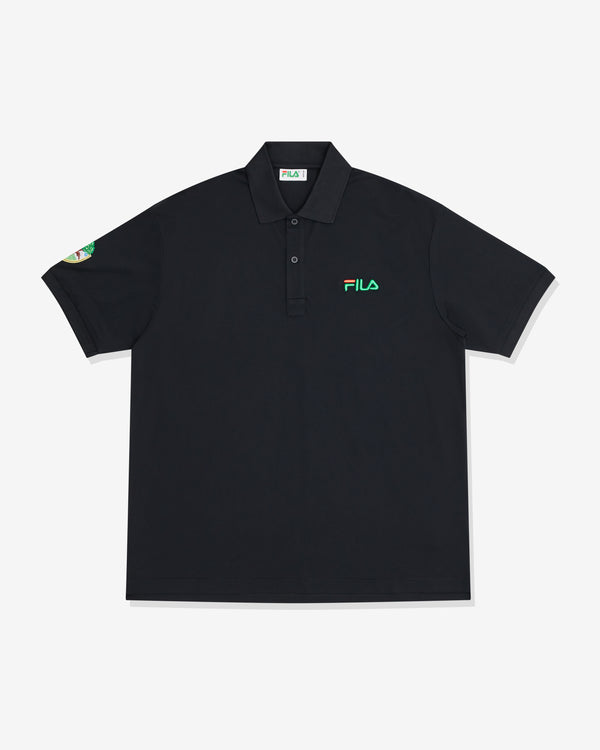 Fila - Men's F+ Linear Crest Technical Polo - (Jet Black)