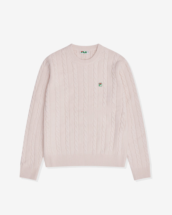 Fila - Men's F+ Cabled Knitted Crewneck - (Pure White)