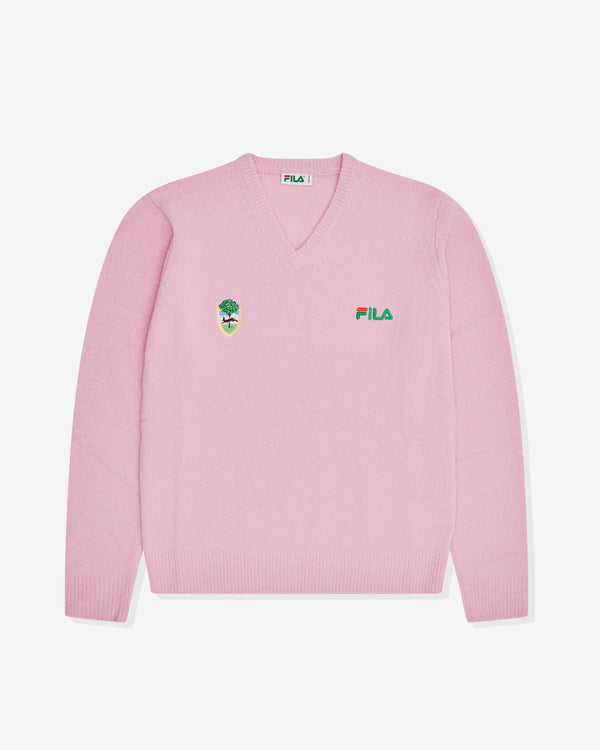 Fila - Men's F+ Linear Crest V Neck Sweater - (Dusty Parfait Pink)