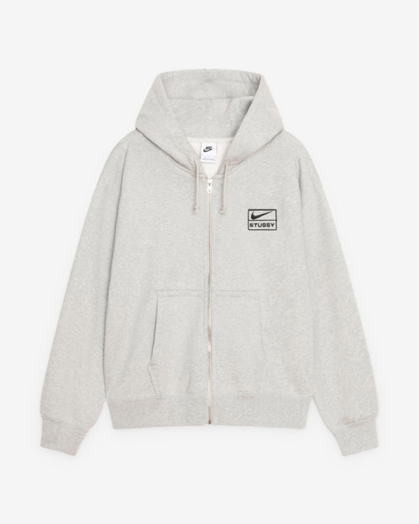 Nike - Stüssy Washed Fleece Hoodie - (Grey Heather)