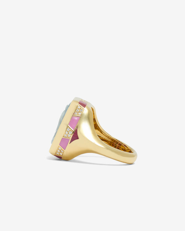 Francesca Villa - Got Bug Pink Ring - (Yellow Gold)