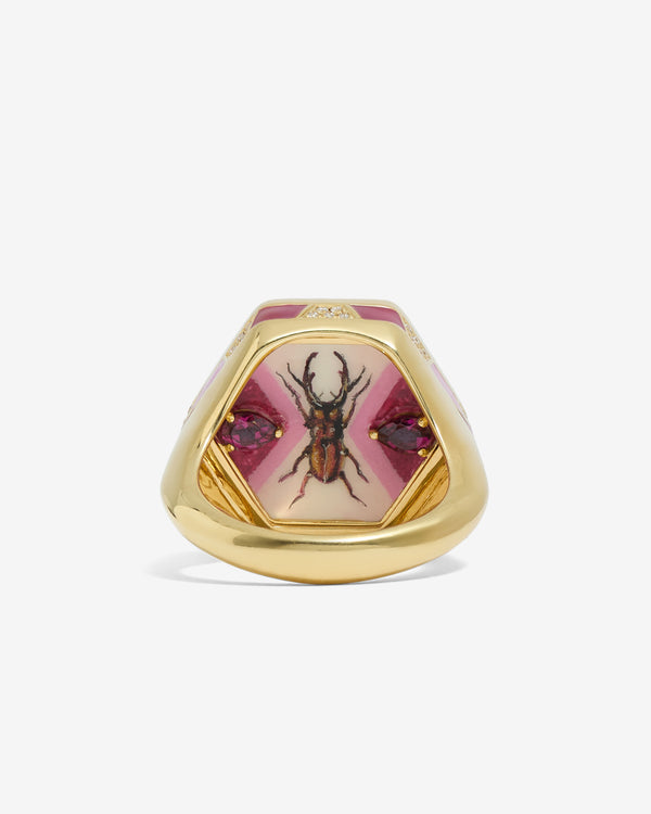 Francesca Villa - Got Bug Pink Ring - (Yellow Gold)