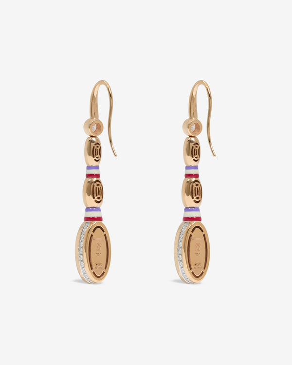 Francesca Villa - Red And Blue Earrings - (Gold)
