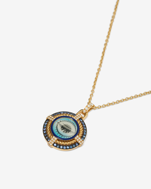 Francesca Villa - Eye See You Sapphire Pendant - (Yellow Gold)