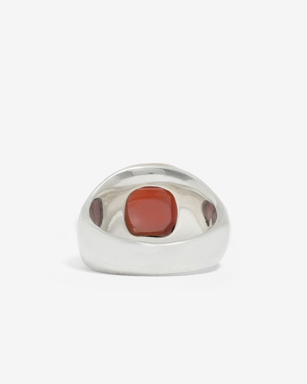 Frederick Grove - Red Garnet Cushion Ring - (Silver)