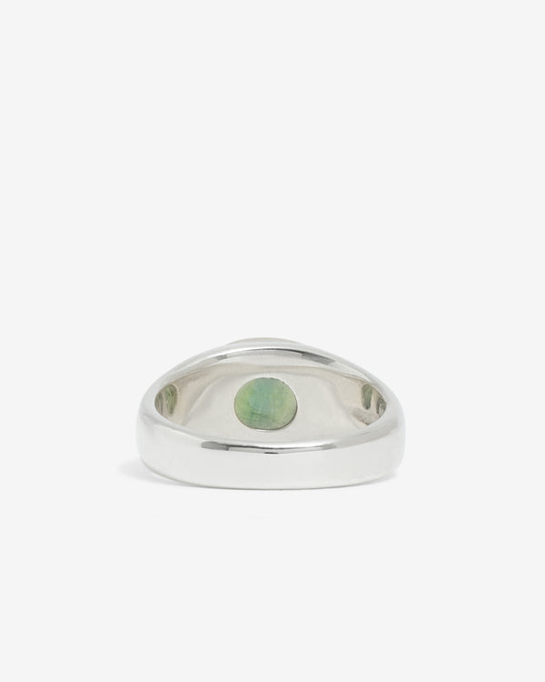 Frederick Grove - Green  And Blue Sapphire Cushion Ring - (Silver)