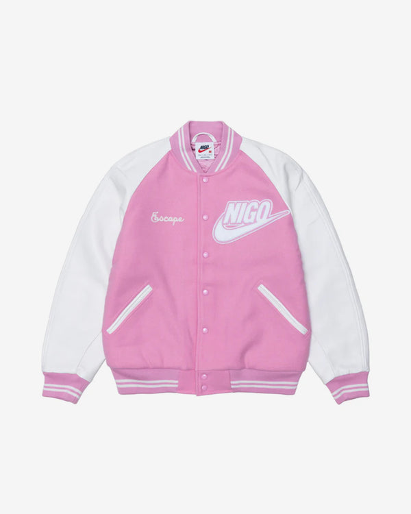 Nike - DSM Exclusive Nigo Men's Varsity Jacket - (Pink Rise FV5670-621)