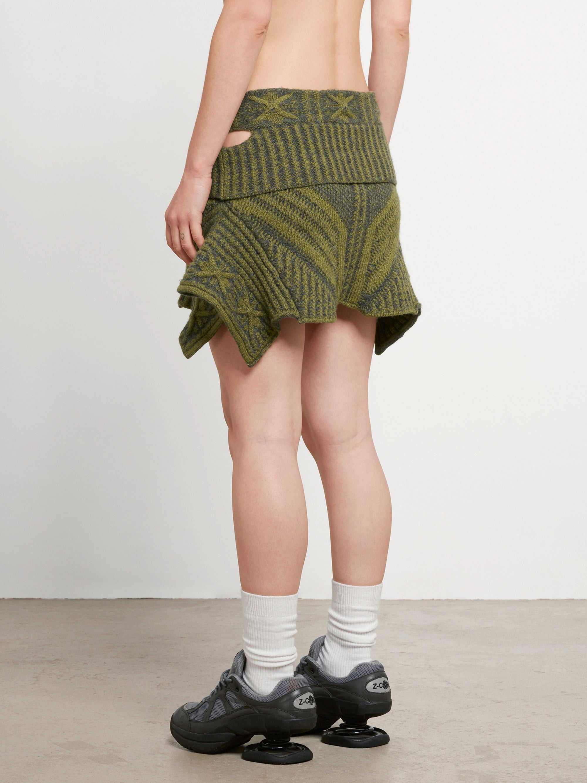 Paolina Russo - Women’s Warrior Mini Skirt - (Khaki) view 3