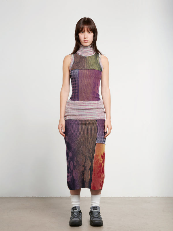 Paolina Russo - Women’s DSM Exclusive Gradient Illusion Knit Maxi Skirt - (Petrol)