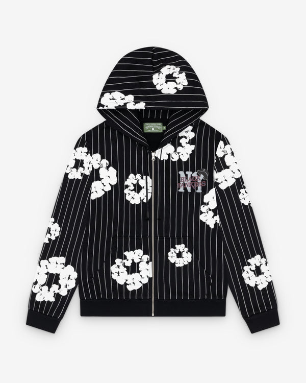 Denim Tears - Pinstripe Wreath Zip Hoodie - (Black)