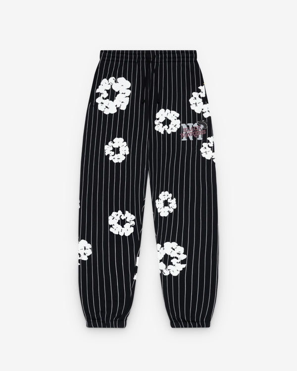 Denim Tears - Pinstripe Wreath Sweatpants  - (Black)