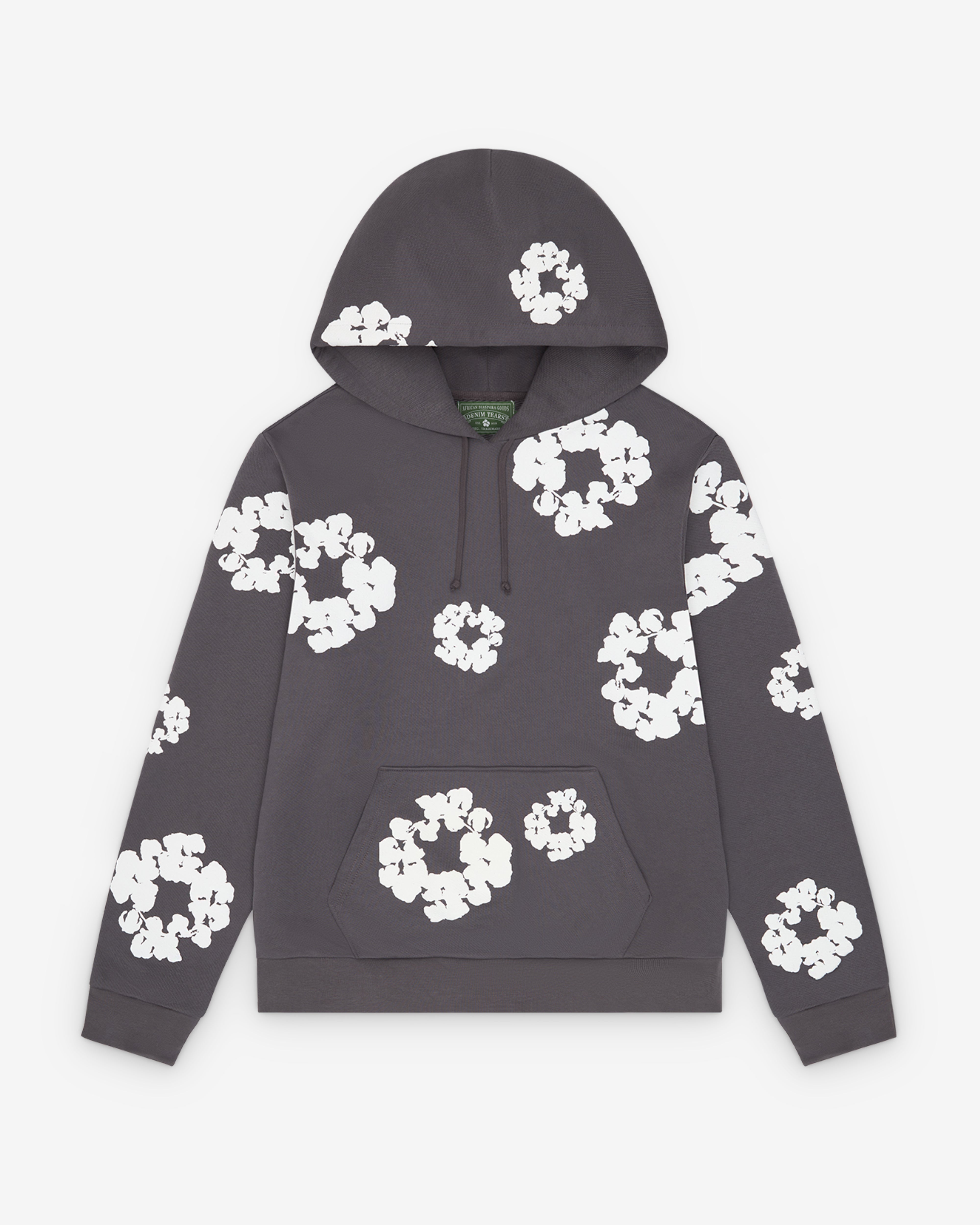 Denim Tears: Men's Cotton Wreath Hoodie (Charcoal) | DSML E-SHOP