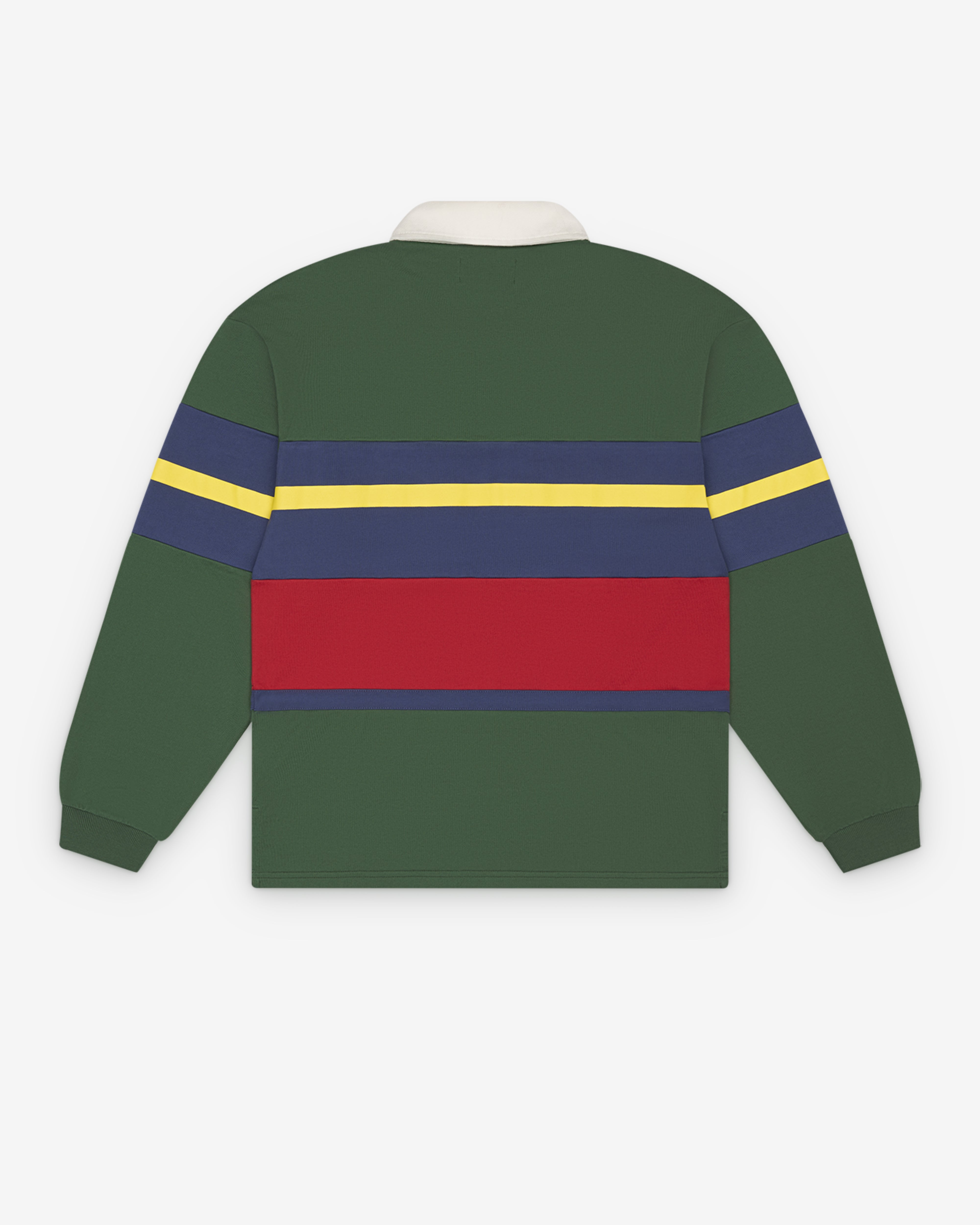 Denim Tears: Men's LS Collegiate Rugby (Green) | Dover Street
