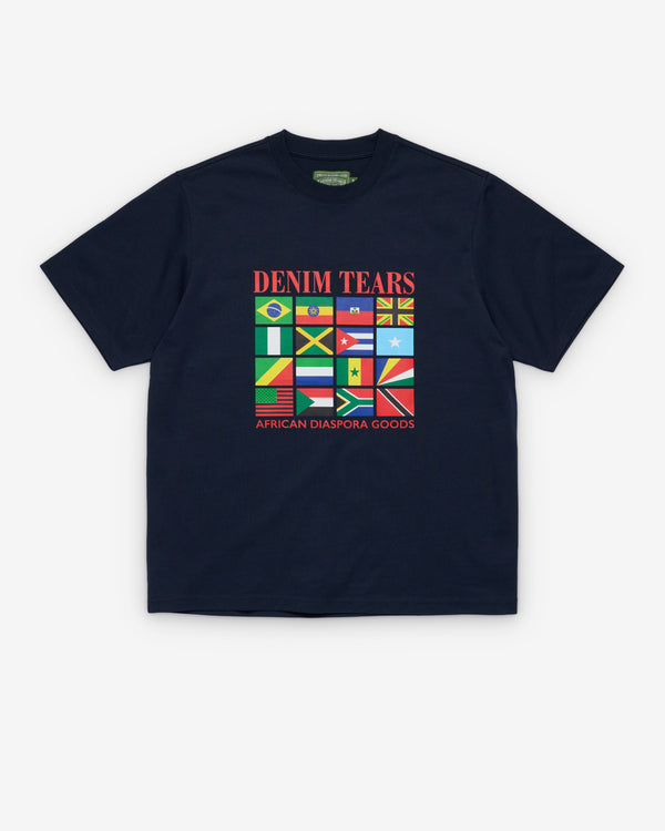 Denim Tears - Men's Flag Logo Tee - (Navy)