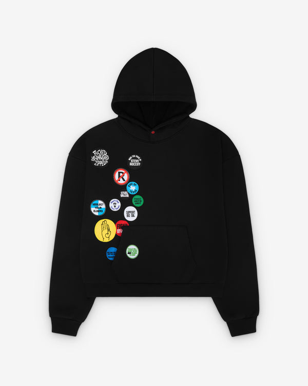 Fugazi - Men's Patch Hoodie - (Black)