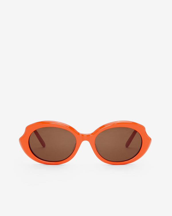 Loewe - Women's Thin Mini Oval Sunglasses - (Bright Orange)