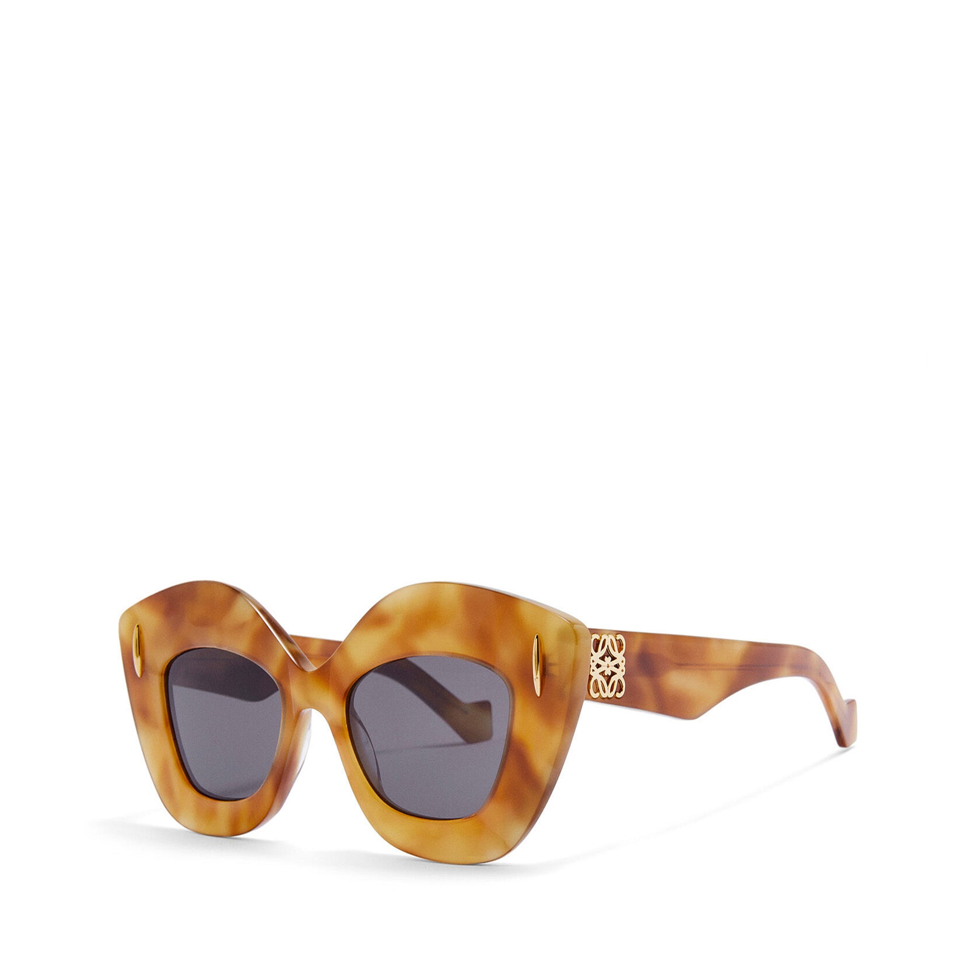 Loewe - Women's Retro Screen Sunglasses - (Shiny Blonde Havana/Smoke) view 2
