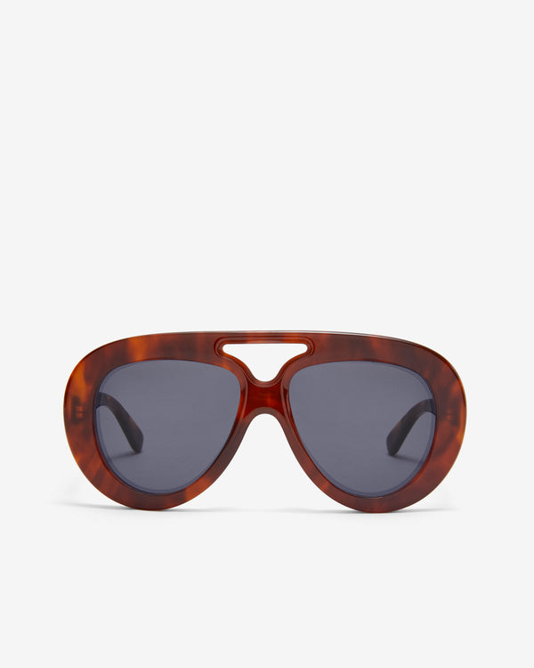 Loewe - Women's Round Spoiler Aviator Sunglasses - (Havana)