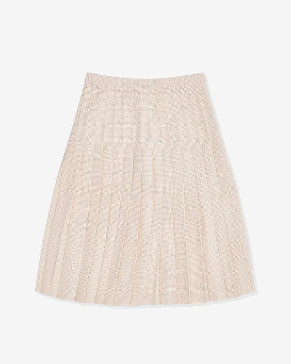 Gabriele Skucas - Women's Knee Length Pleated Skirt - (Cream)