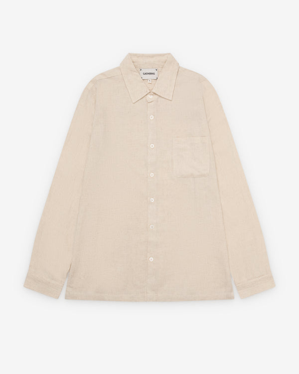 Gathering - Men's Classic Collared Shirt - (Cream)