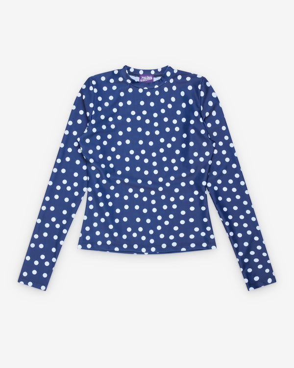 Jean Paul Gaultier - Women's Jersey Lycra Long Sleeve Top - (Navy/White)