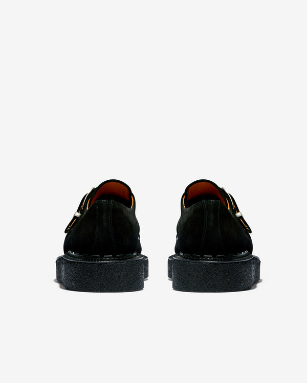 George Cox - Men’s Diano Monk Shoe - (Black Suede)