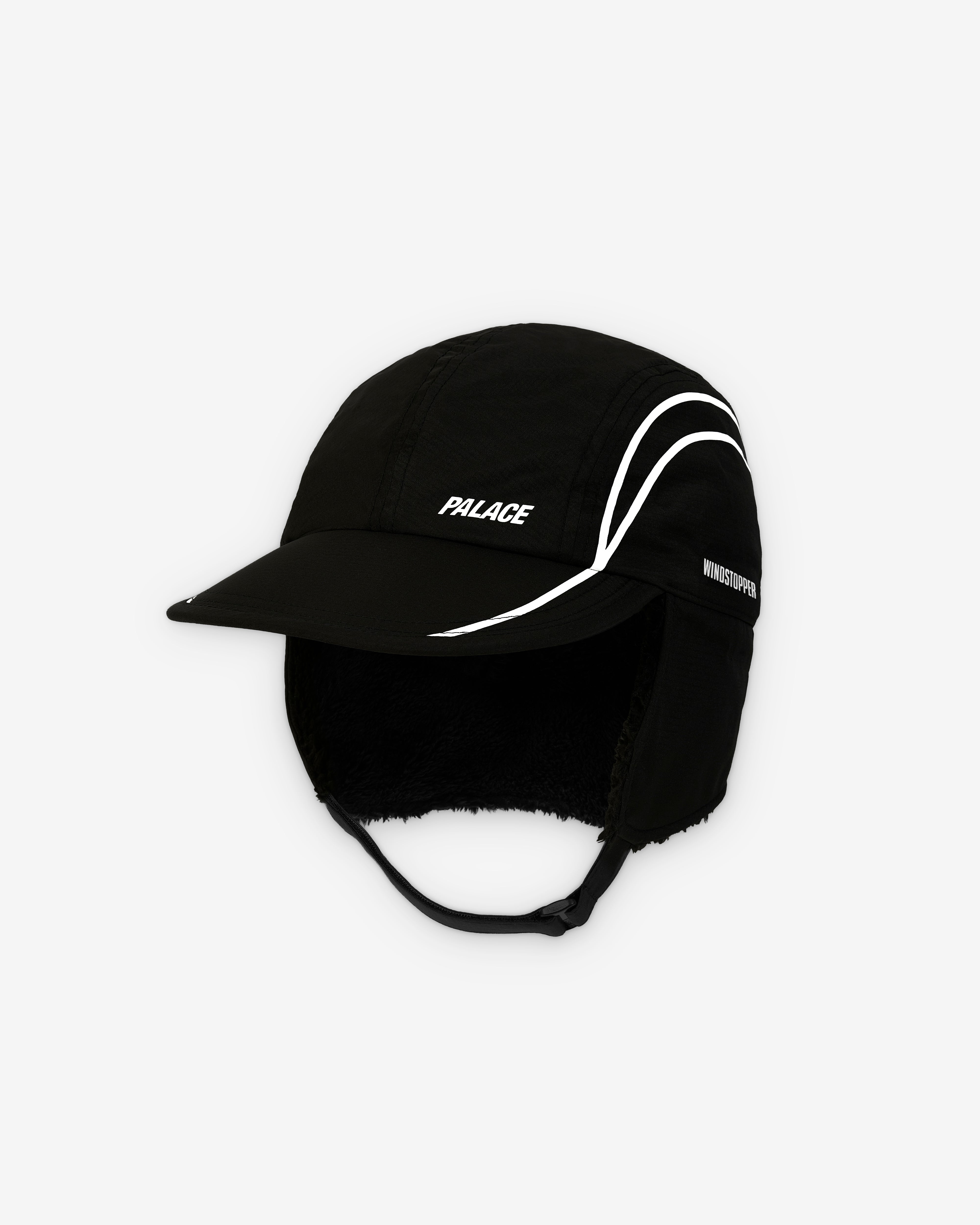 Palace: Men's Gore-Tex Windstopper Posh Earflap Cap (Black) | DSML