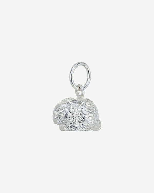 Bunney - Sitting Rabbit Charm - (Silver)