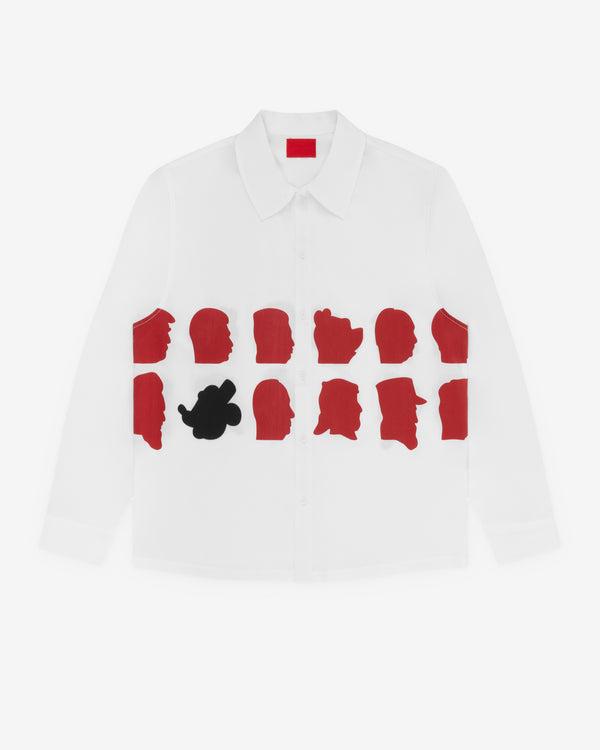 Fugazi - Men's Guess Who Button Up Shirt - (White)