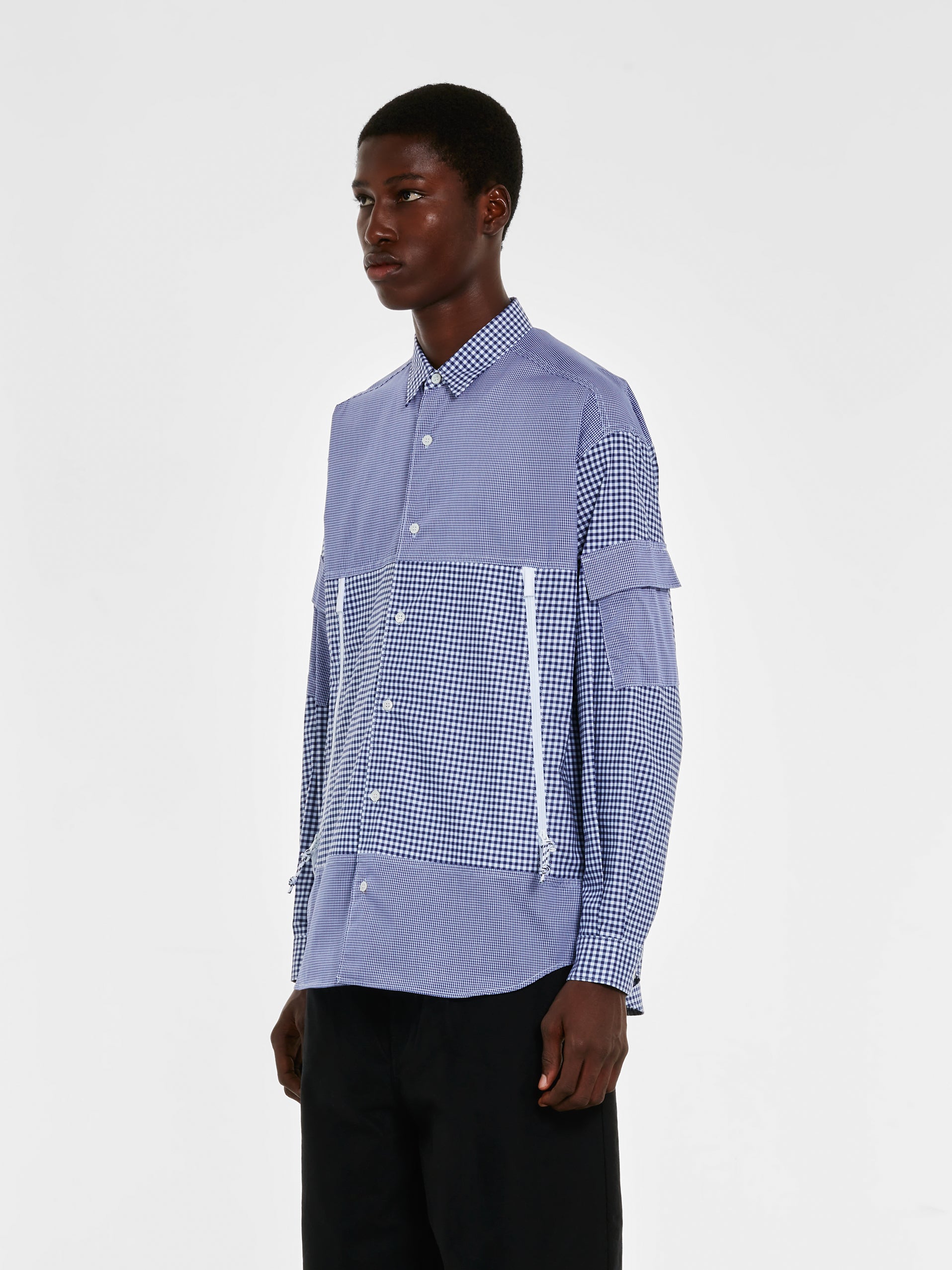Comme des Garçons Homme - Cotton Utility Shirt - (Blue/White) view 2