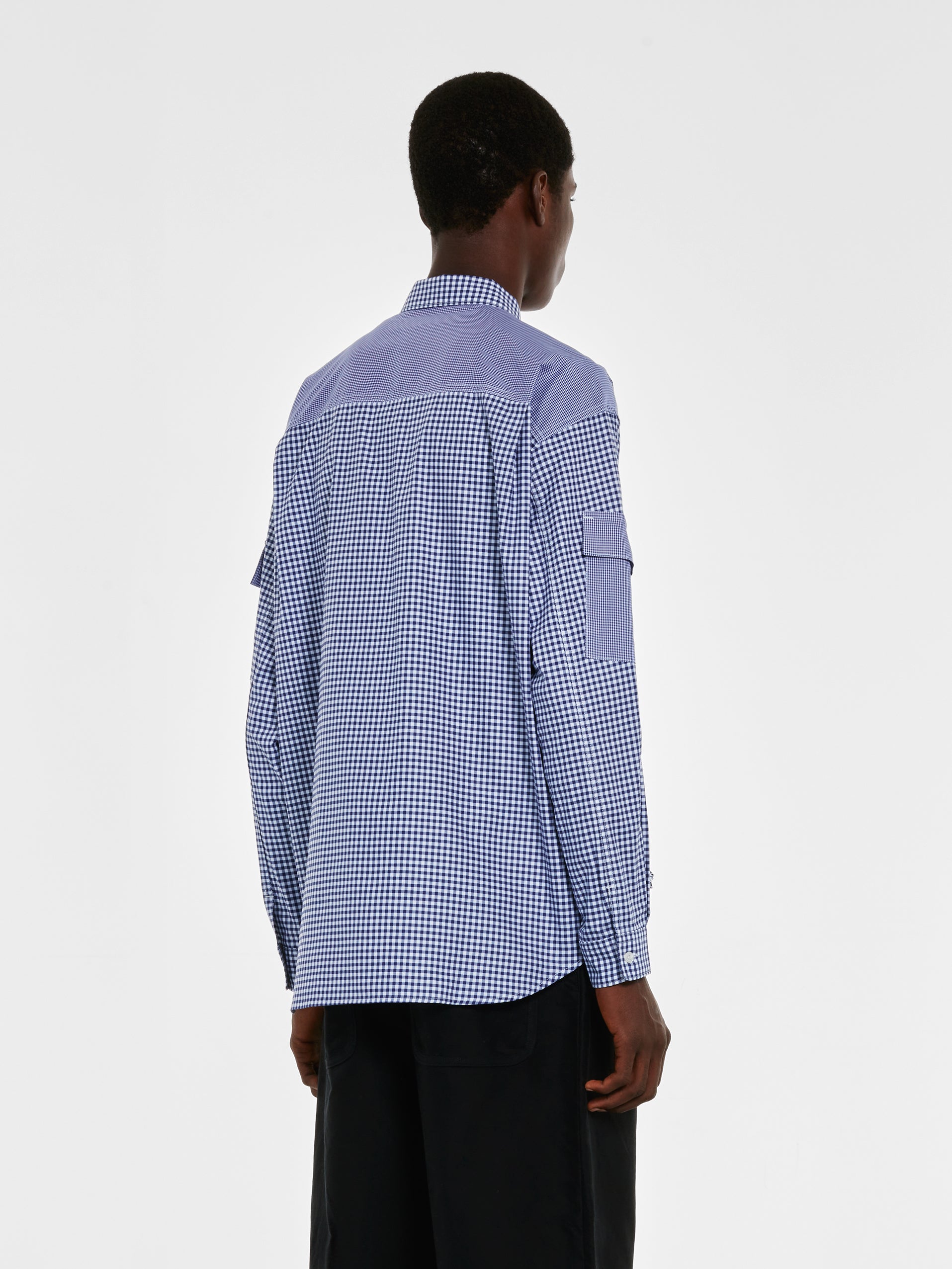 Comme des Garçons Homme - Cotton Utility Shirt - (Blue/White) view 3
