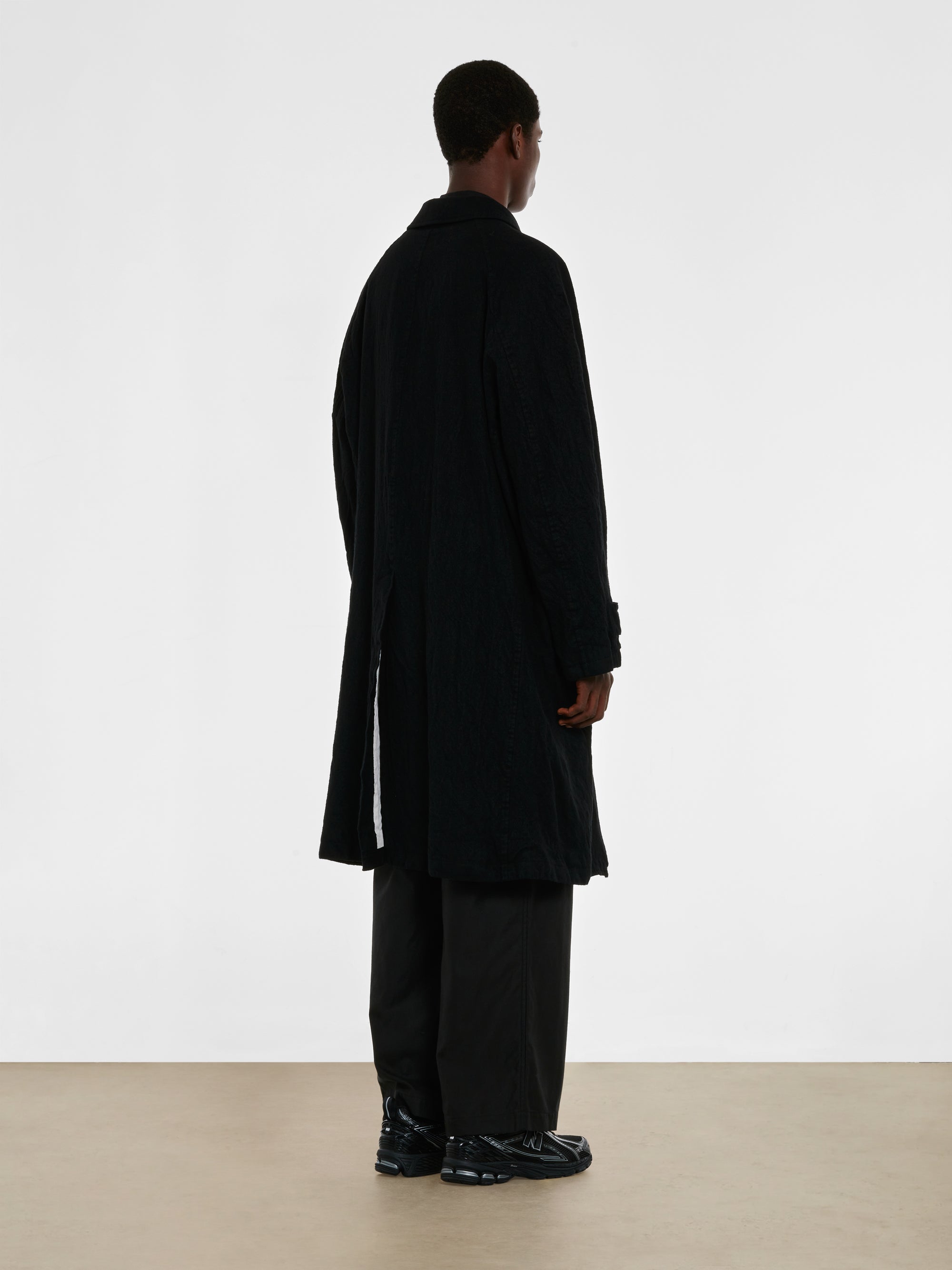 Comme des Garçons Homme - Wool Mac Coat - (Black) view 4