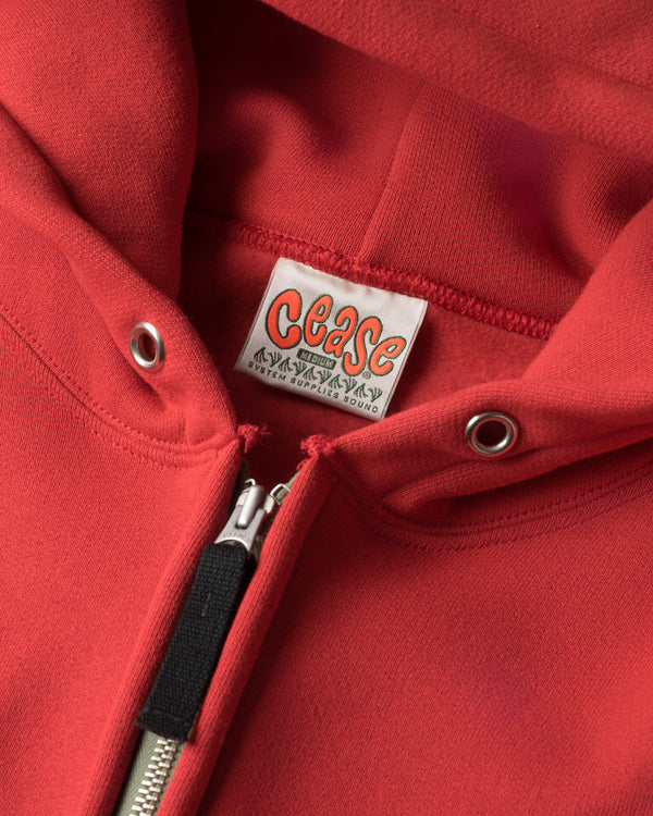 Cease - Men's Quarter Zip Hoodie - (Poppy Red)