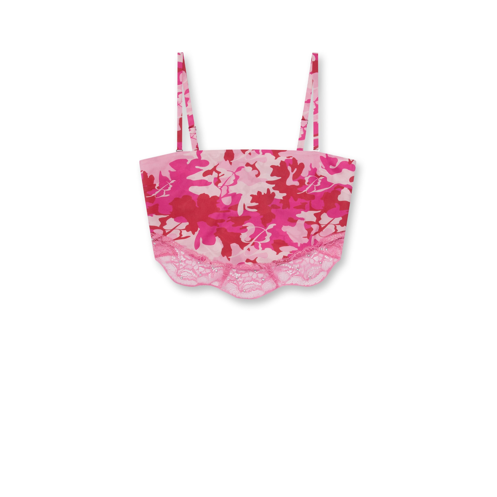 Blumarine by Marc Jacobs - Women’s Pink Camo Bandana Lace Top - (Pink Multi) view 1