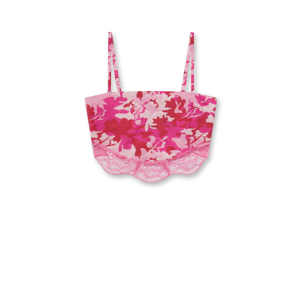 Blumarine by Marc Jacobs - Women’s Pink Camo Bandana Lace Top - (Pink Multi)