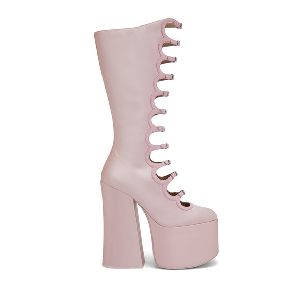 Heaven By Marc Jacobs - Women’s Satin Multi Buckle Kiki Boot - (Pink)