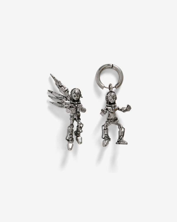 Heaven By Marc Jacobs - Women's Robot Earrings - (Aged Silver)