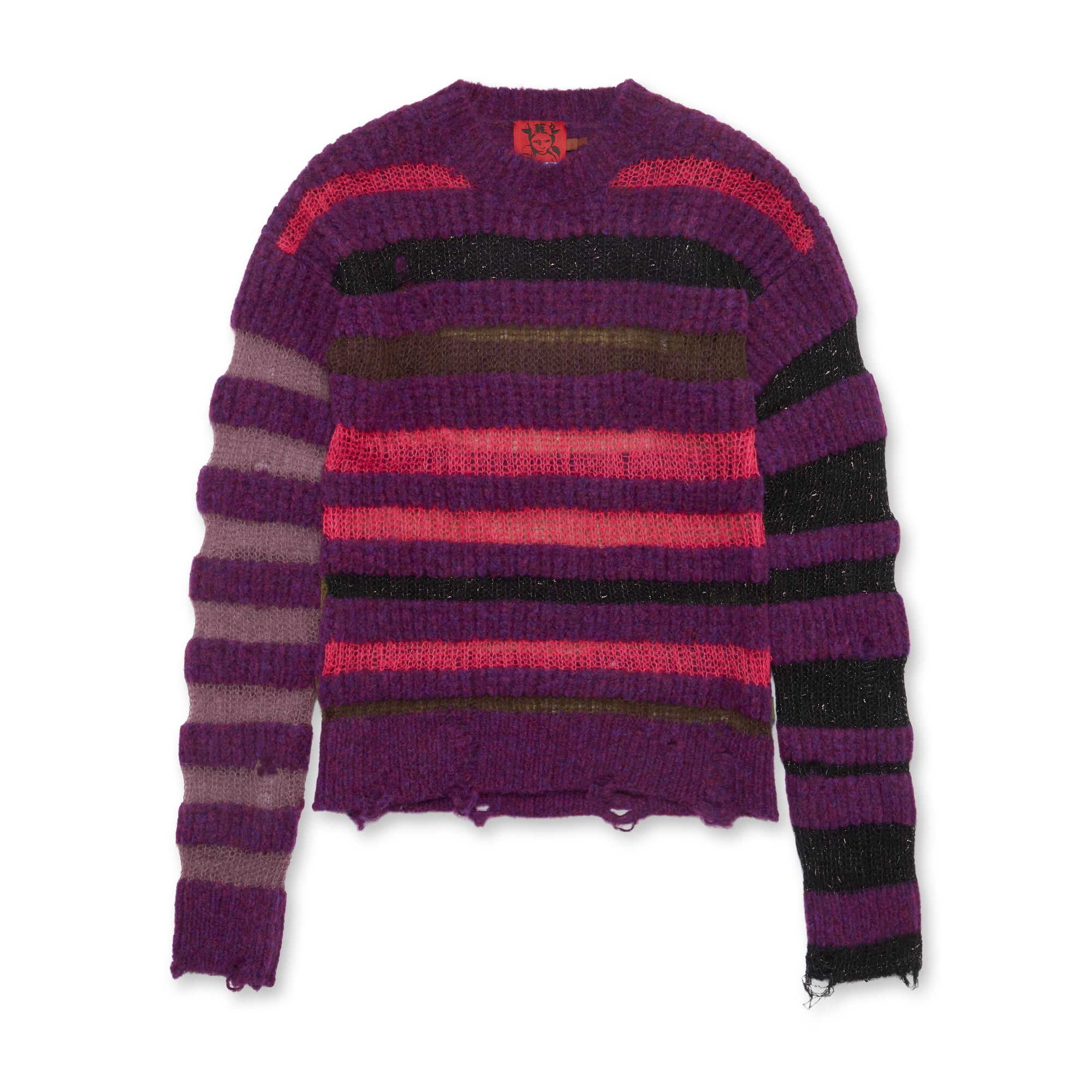 Heaven By Marc Jacobs - Women’s Bumpy Stripe Sweater - (Purple) view 5