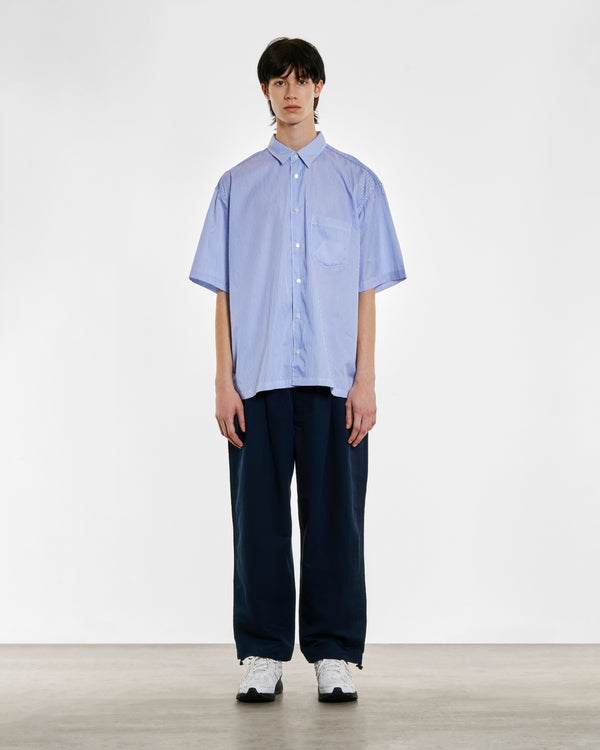 Comme des Garçons Homme - Men’s Striped Short Sleeve Shirt - (Blue Stripe)