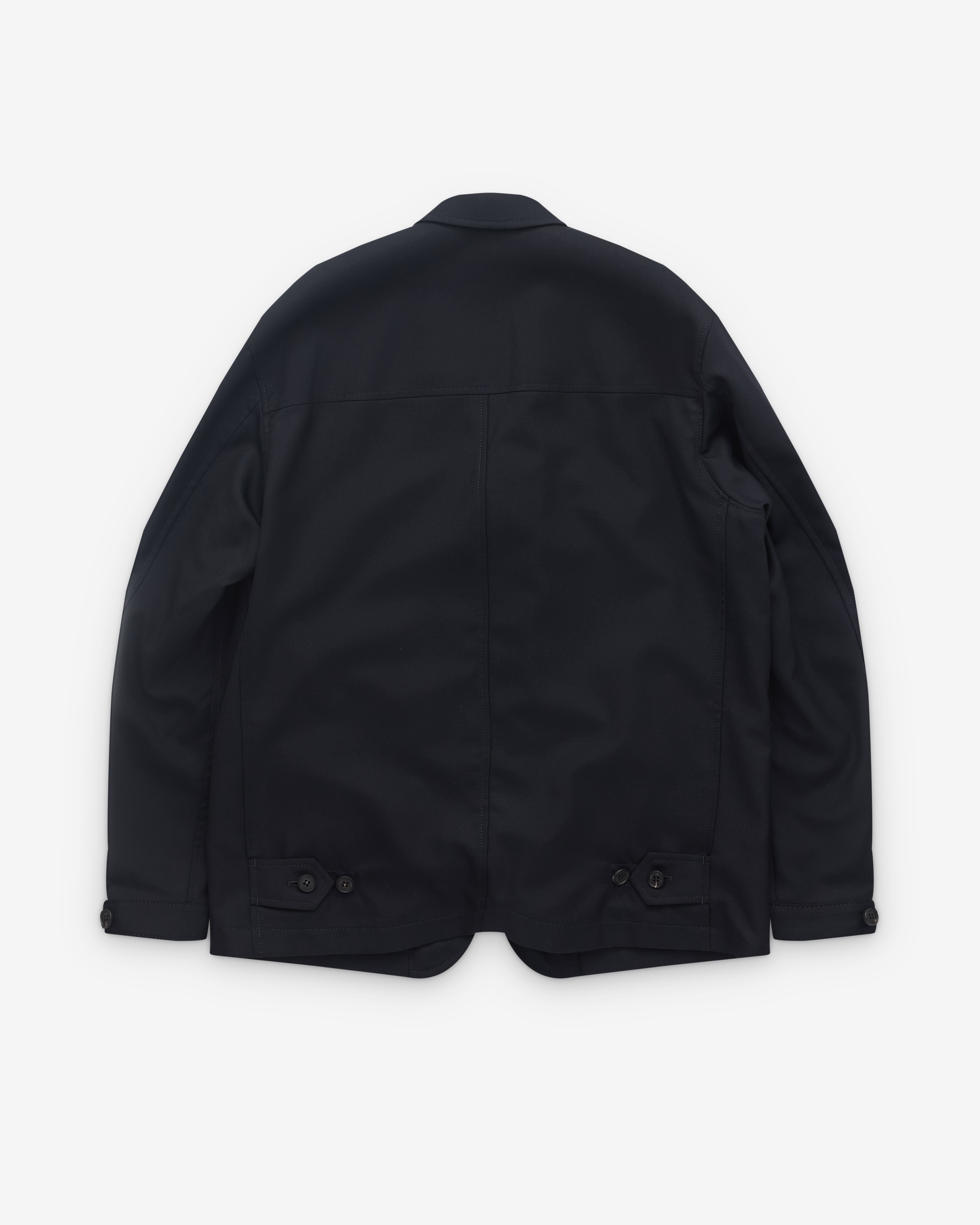 CDG Homme: Men's Wool Blazer (Navy) | Dover Street Market London