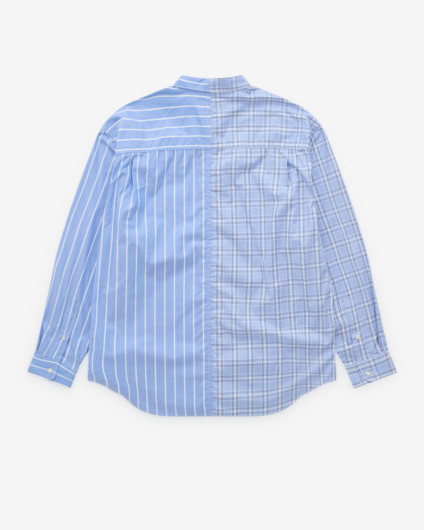 CDG Homme - Men’s Stripe And Check Shirt - (Blue)