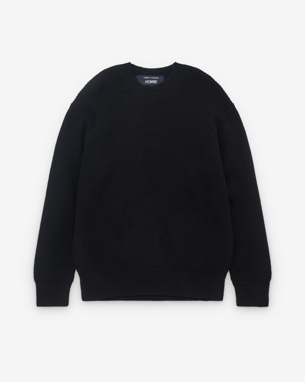 CDG Homme - Men’s Heavy Knit Sweatshirt - (Black)