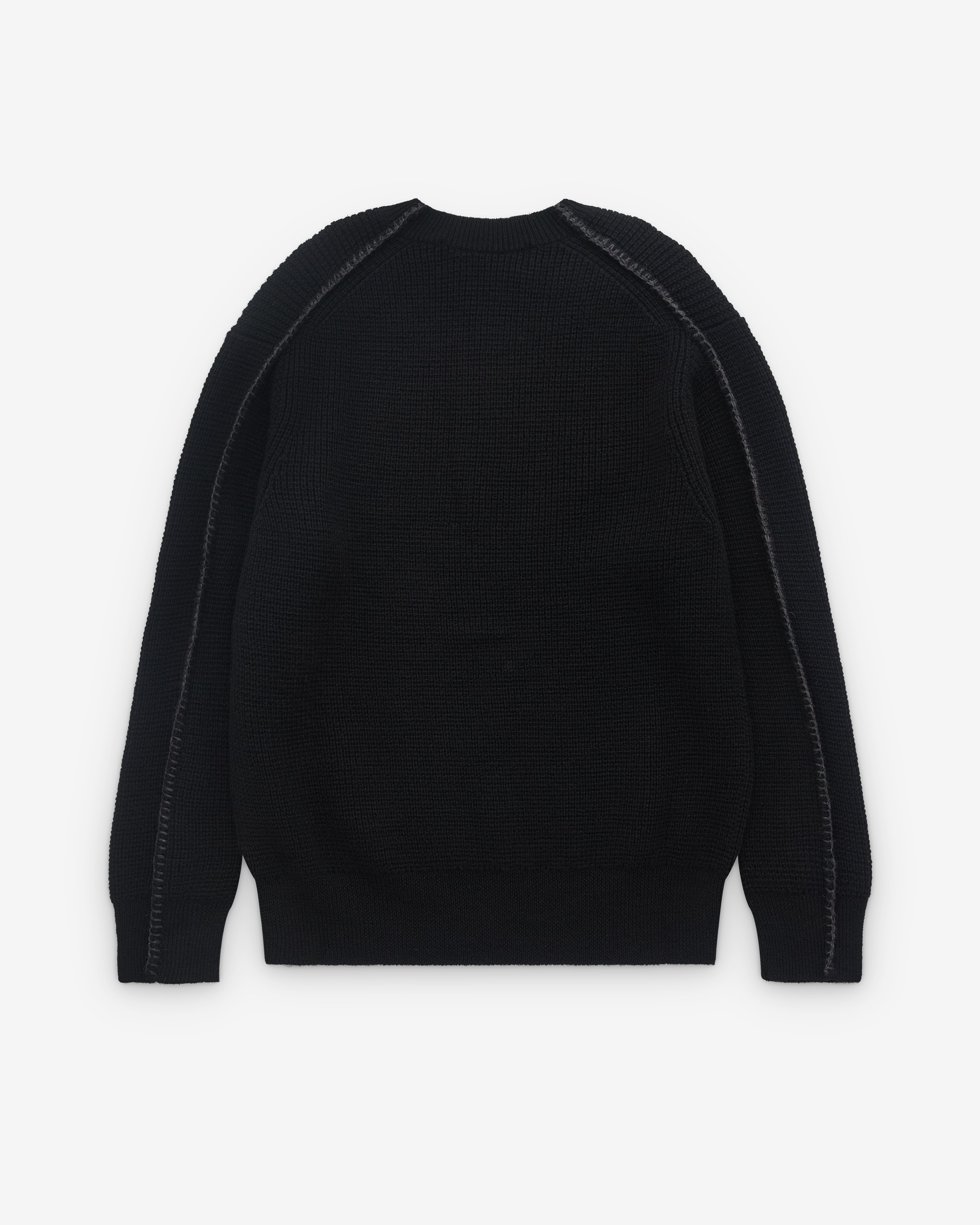 CDG Homme: Men's Heavy Knit Sweatshirt (Black) | Dover Street