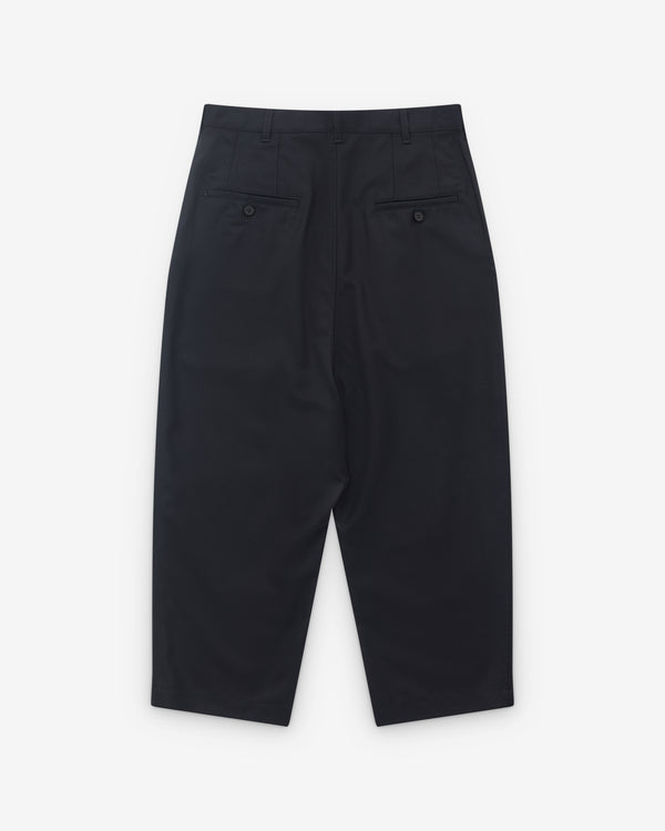 CDG Homme - Men’s Wide Leg Pleated Trousers - (Navy)