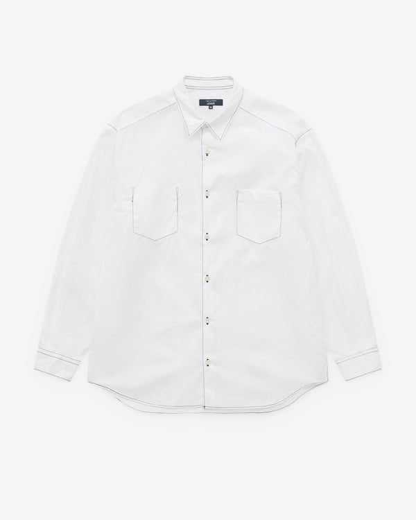 CDG Homme - Men’s Topstitch Shirt - (White)