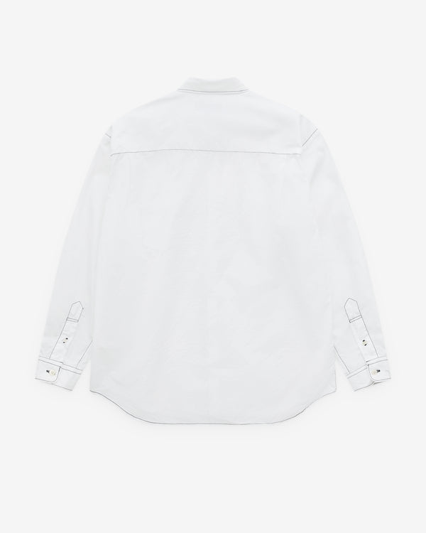 CDG Homme - Men’s Topstitch Shirt - (White)