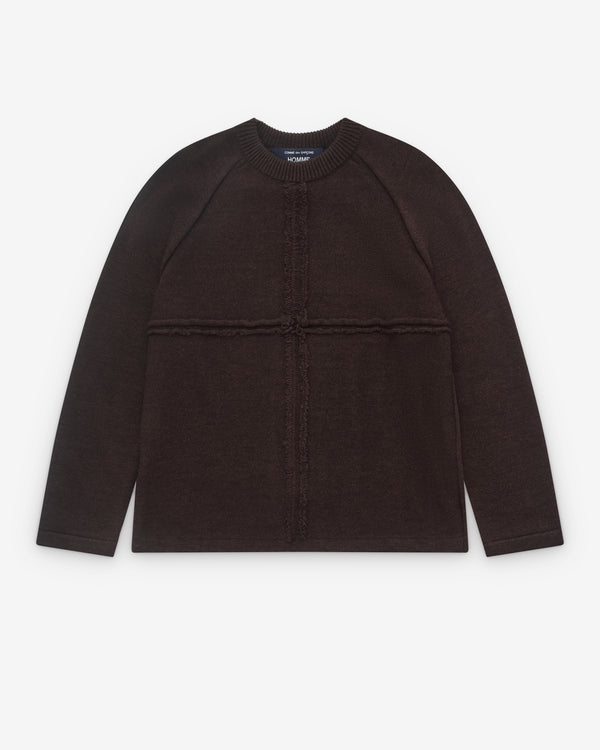 CDG Homme - Men's Raglan Sleeve Sweater  - (Brown)