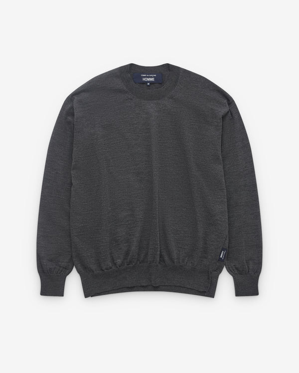 CDG Homme - Men’s Round Neck Sweater - (Grey)